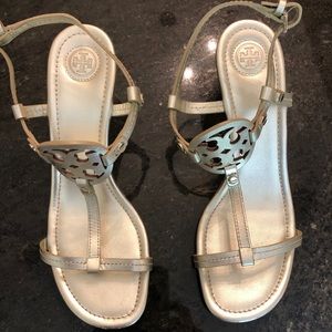 Tory Burch metallic heels